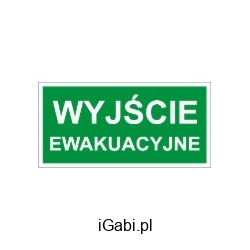 ZNAK WYJŚCIE EWAKUACYJNE